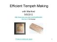 Efficient Tempeh Making PowerPoint PPT Presentation