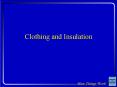 Clothing and Insulation PowerPoint PPT Presentation