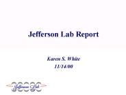Jefferson Lab Report