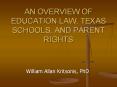 Overview of Texas Laws, Class notes Dr. William Kritsonis PowerPoint PPT Presentation