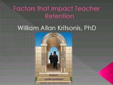 William Kritsonis, School Law, Ch 5 Teacher Retention