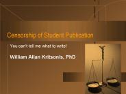William Kritsonis, School Law, Ch 6 Censorship
