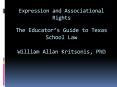 William Kritsonis, School Law, Ch 6 School Law Outline PowerPoint PPT Presentation