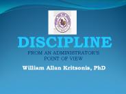 William Kritsonis, School Law, Ch 8 School Discipline Admin.
