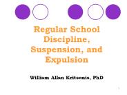 William Kritsonis, School Law, Ch 8 Suspension, Expulsion