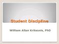 William Kritsonis, School Law, Ch 8 Student Discipline PowerPoint PPT Presentation