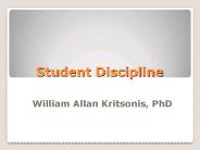 William Kritsonis, School Law, Ch 8 Student Discipline