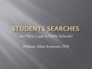 William Kritsonis, School Law, Ch 9 Student Searches Drugs