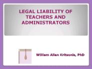 William Kritsonis, School Law, Ch 10 Liability Administrator