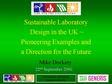 Sustainable Laboratory