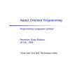 Aspect Oriented Programming Programming Languages Seminar Presenter: Baris Aktemur 18 Feb' 2004 PowerPoint PPT Presentation