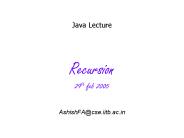 Java Lecture  Recursion 29th feb 2005