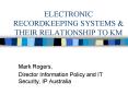 ELECTRONIC RECORDKEEPING SYSTEMS PowerPoint PPT Presentation