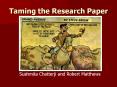 Taming the Research Paper PowerPoint PPT Presentation