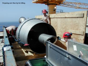 Preparing new flare tip for lifting