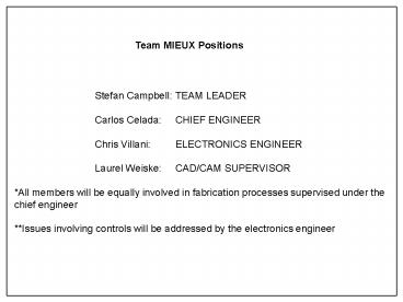 Stefan Campbell: TEAM LEADER