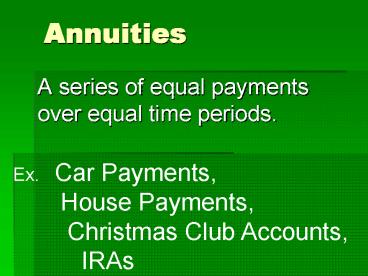 Annuities