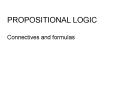 PROPOSITIONAL LOGIC PowerPoint PPT Presentation