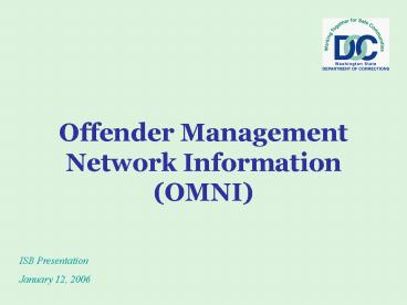 Offender Management Network Information OMNI