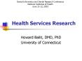 Health Services Research PowerPoint PPT Presentation