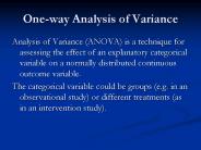Oneway Analysis of Variance
