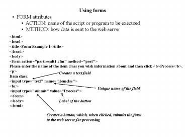 PPT – Using forms PowerPoint presentation | free to download - id ...
