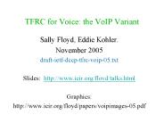 TFRC for Voice: the VoIP Variant