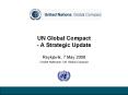 UN Global Compact  - A Strategic Update PowerPoint PPT Presentation
