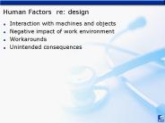 Human Factors re: design