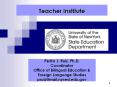 Pedro J. Ruiz. Ph.D. Coordinator Office of Bilingual Education PowerPoint PPT Presentation