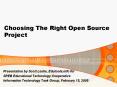 Choosing The Right Open Source Project PowerPoint PPT Presentation