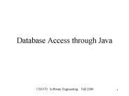 Database Access through Java