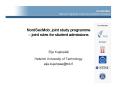 NordSecMob: joint study programme joint rules for student admissions PowerPoint PPT Presentation