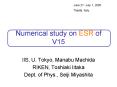 Numerical study on ESR of V15 PowerPoint PPT Presentation