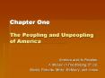 Chapter One The Peopling and Unpeopling of America PowerPoint PPT Presentation