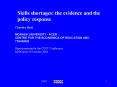 Skills shortages: the evidence and the policy response PowerPoint PPT Presentation