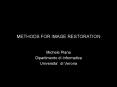 METHODS FOR IMAGE RESTORATION PowerPoint PPT Presentation