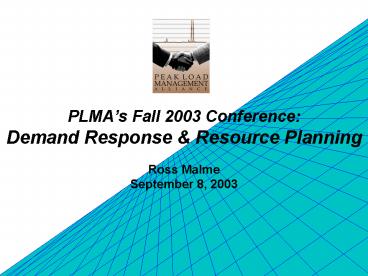 PLMAs Fall 2003 Conference: