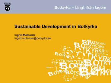Sustainable Development in Botkyrka