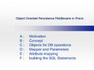 Object Oriented Persistence Middleware in Praxis