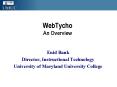 WebTycho An Overview PowerPoint PPT Presentation