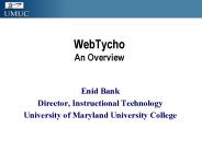 WebTycho An Overview