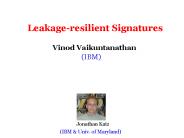 Leakageresilient Signatures