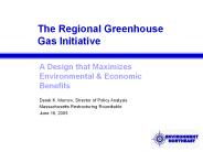 The Regional Greenhouse Gas Initiative