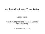 An Introduction to Time Series