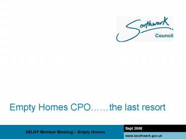 Empty Homes CPOthe last resort