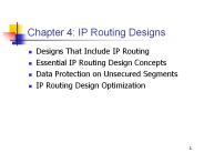 Chapter 4: IP Routing Designs