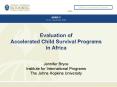 Evaluation of Accelerated Child Survival Programs in Africa PowerPoint PPT Presentation