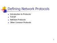 Defining Network Protocols