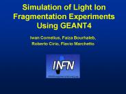 Simulation of Light Ion Fragmentation Experiments Using GEANT4